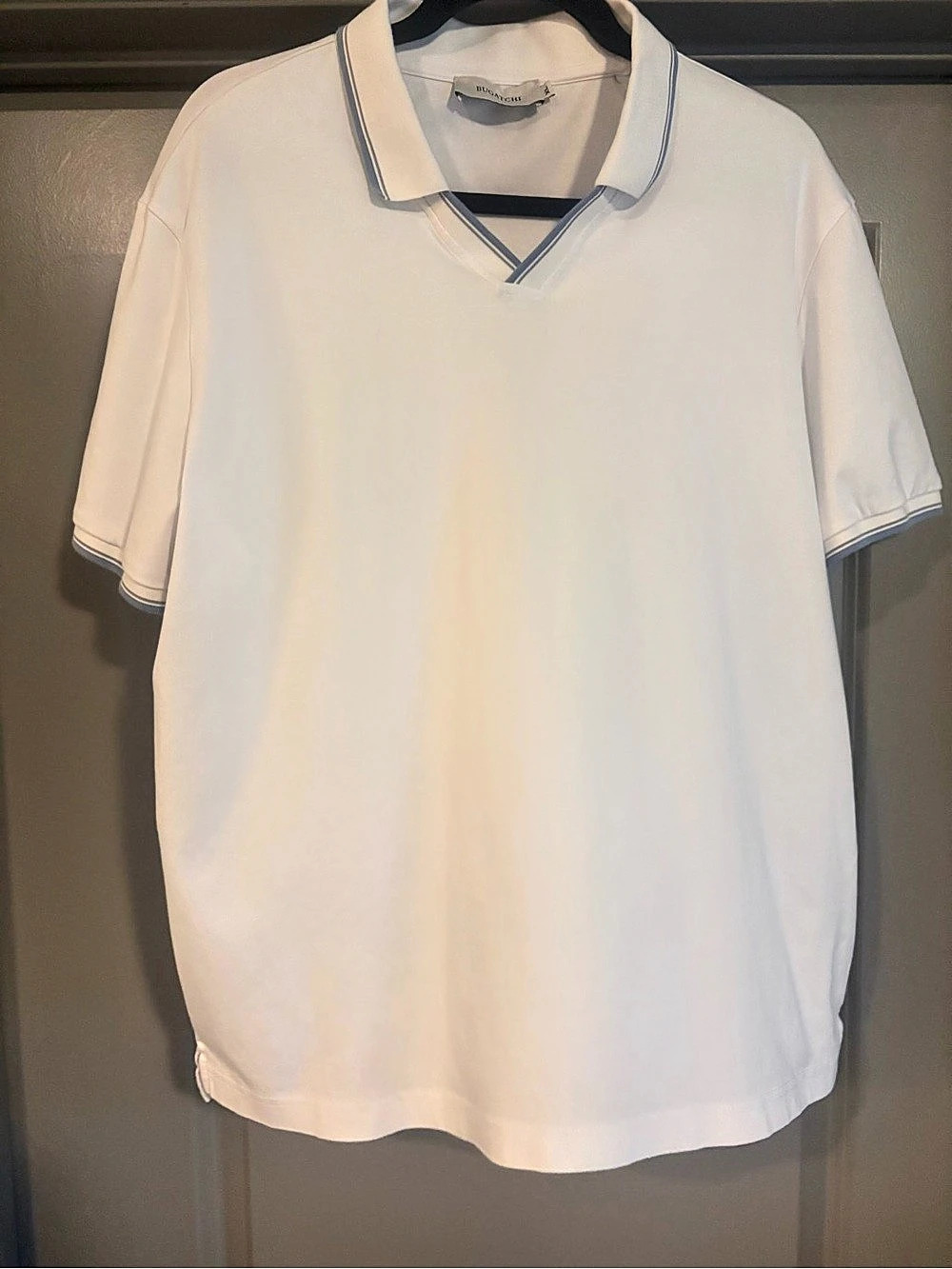 Bugatchi Pima Cotton Polo in White Size XL Like New